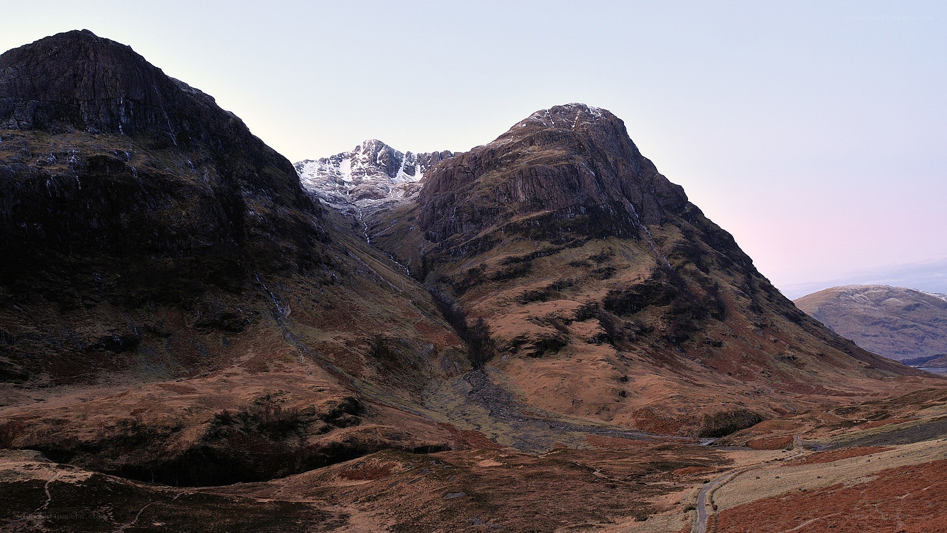 mountain landscape at dusk