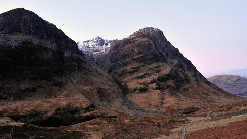 mountain landscape at dusk