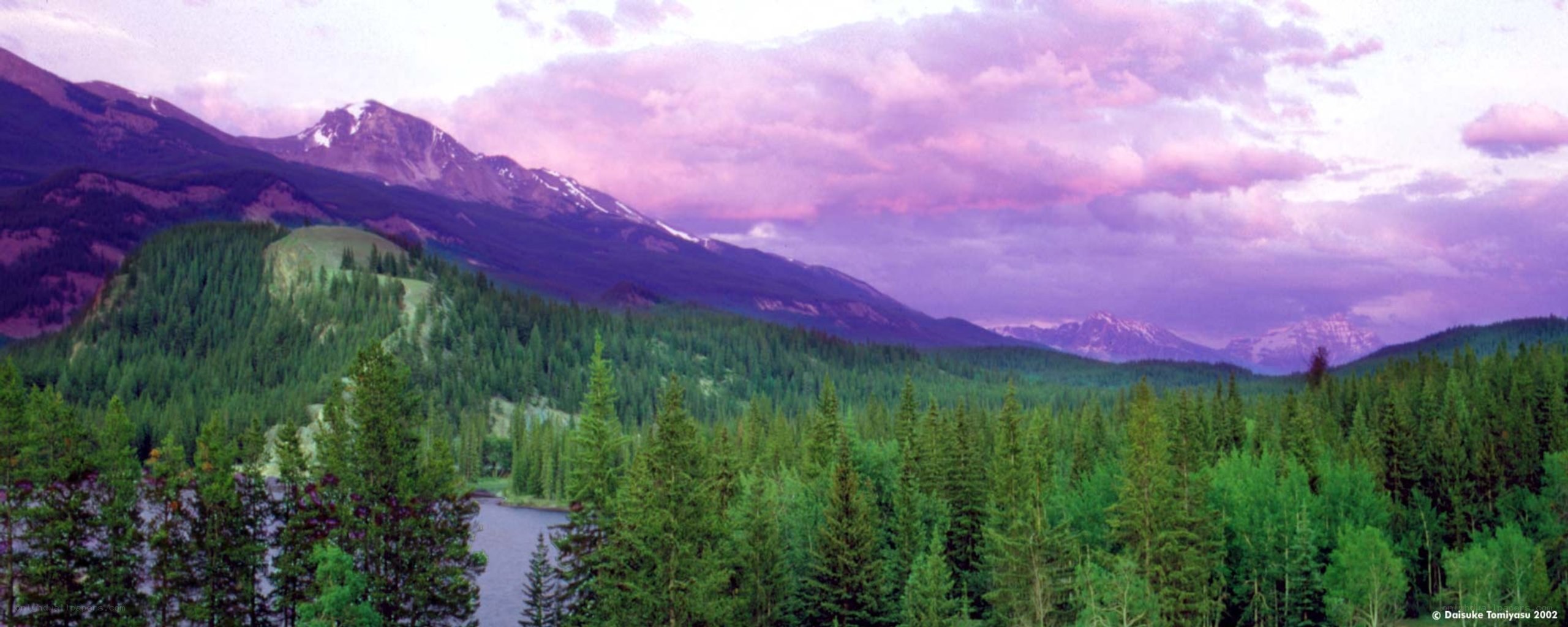 mountain landscape at dusk