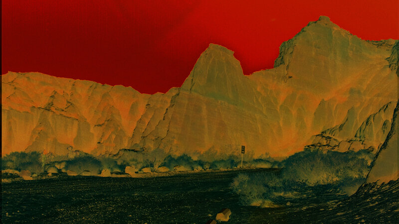Mountain Landscape at Dusk — Red