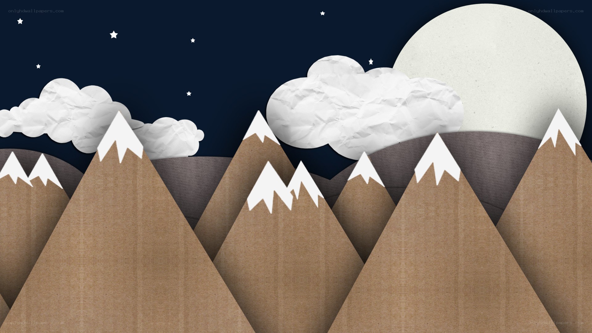 mountain landscape at night