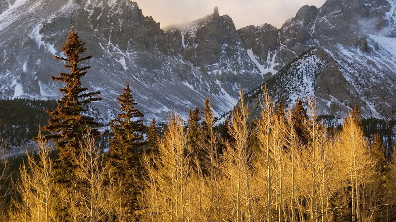 Mountain landscape at sunrise