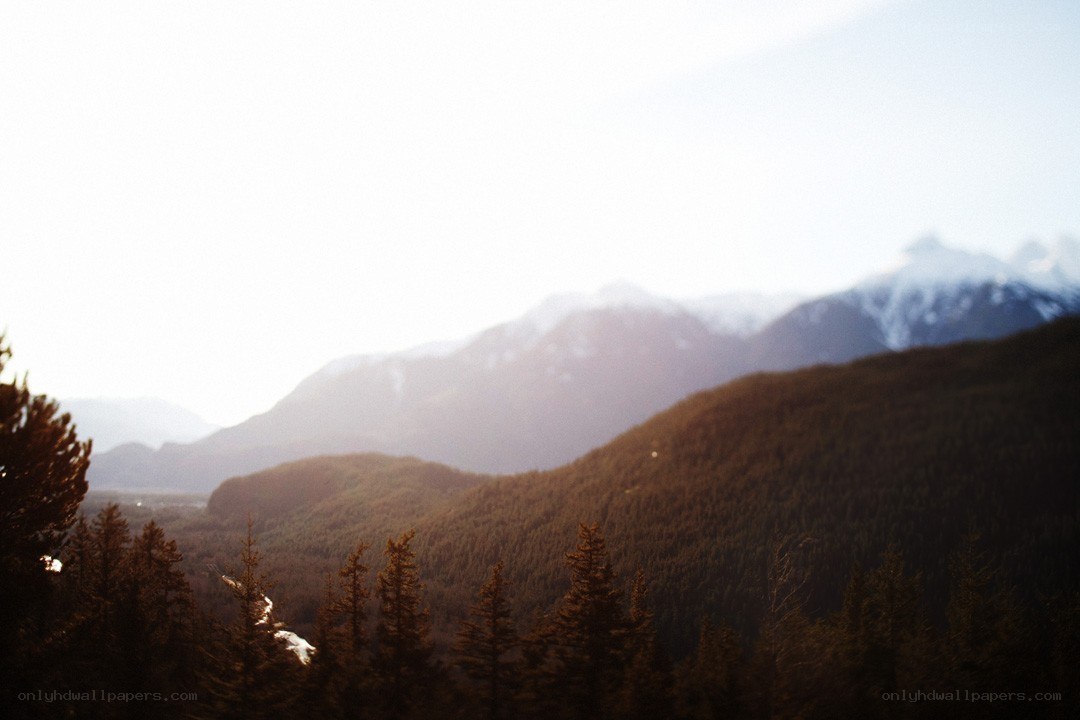 mountain landscape at sunrise
