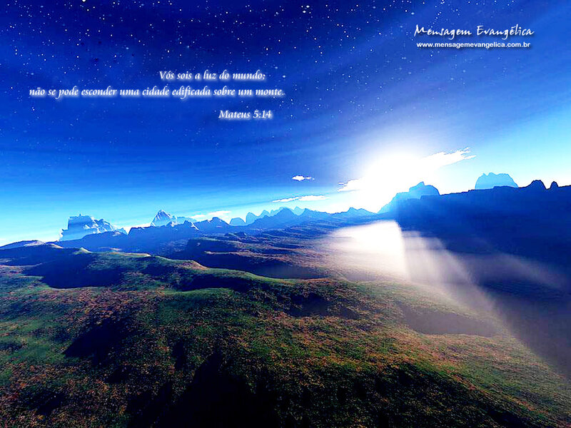 Mountain Landscape at Sunrise — Blue