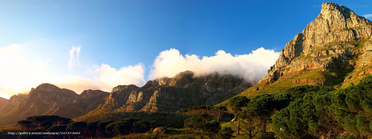 Mountain landscape at sunrise