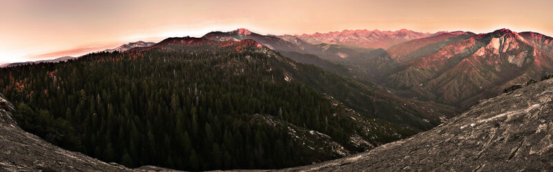 Mountain landscape at sunset