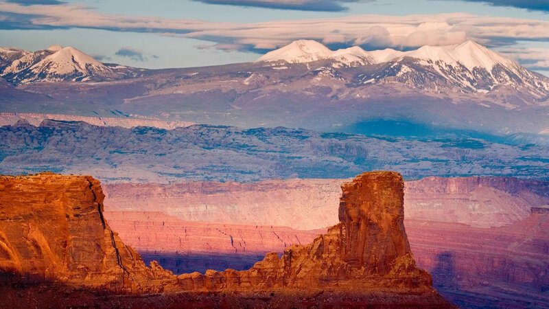 mountain landscape at sunset