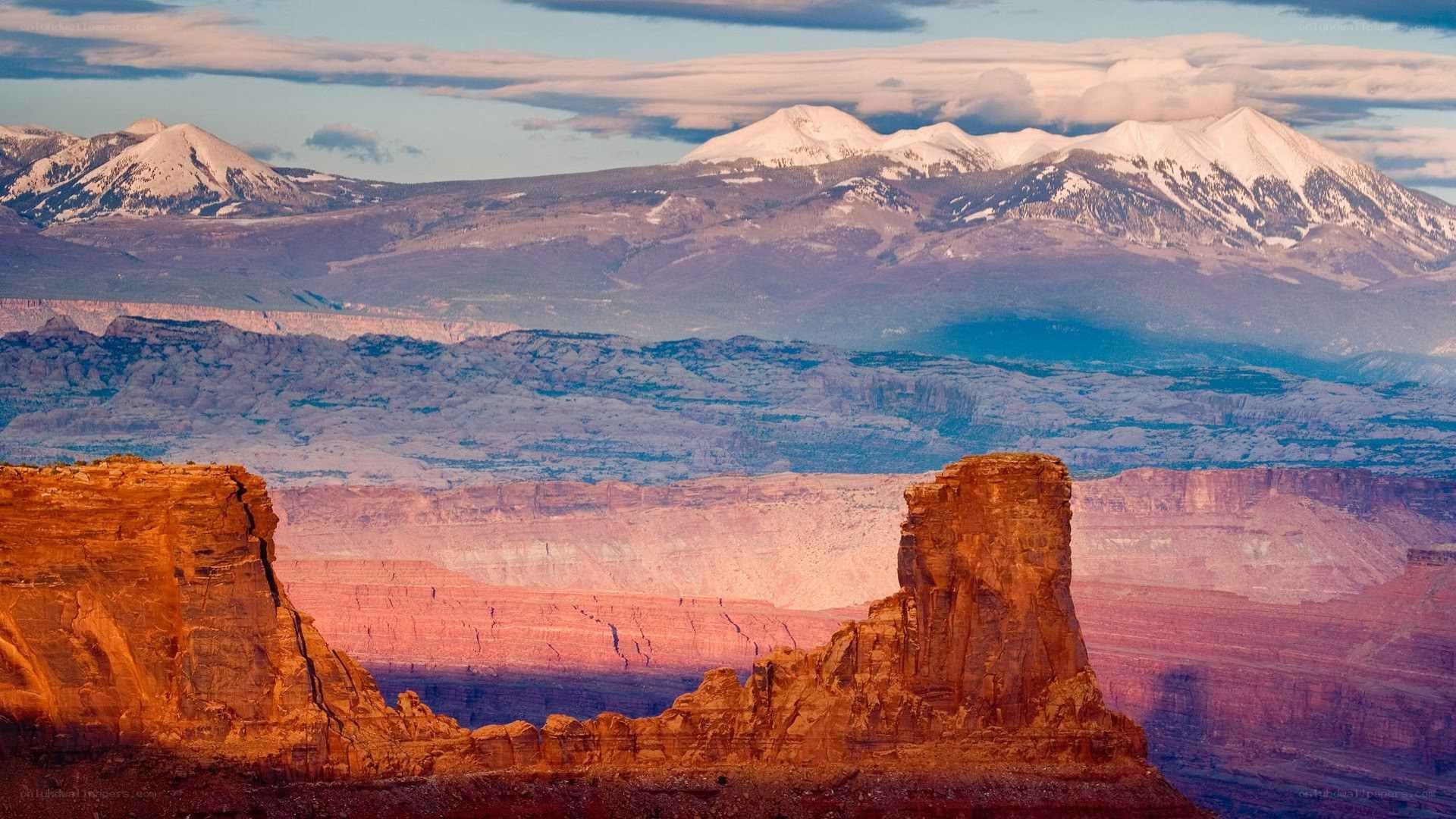 mountain landscape at sunset