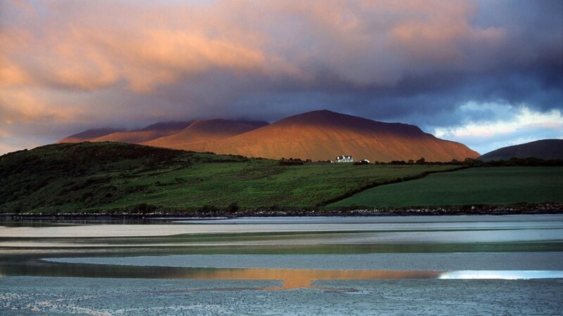 mountain landscape at sunset