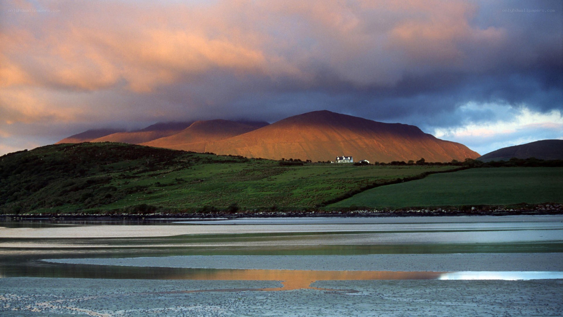 mountain landscape at sunset