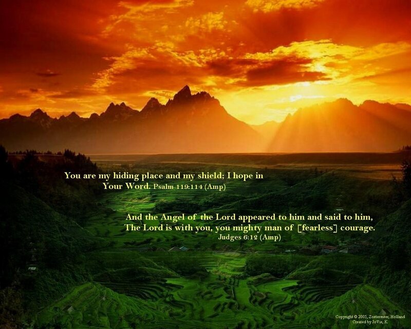 Mountain Landscape at Sunset — Orange, Dramatic, Photograph