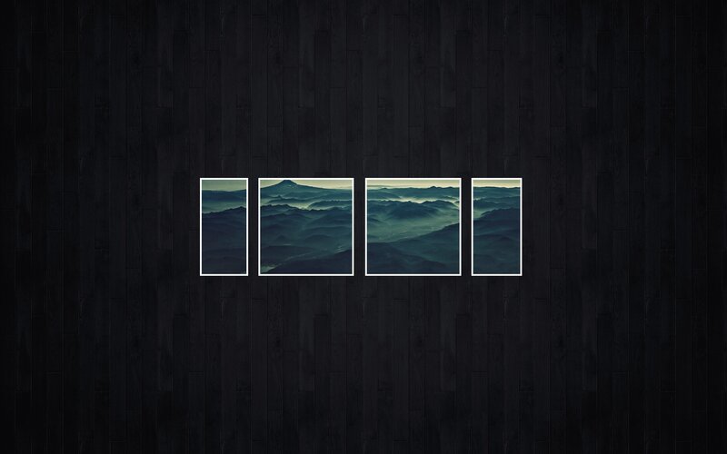 Mountain Landscape — Black, Serene