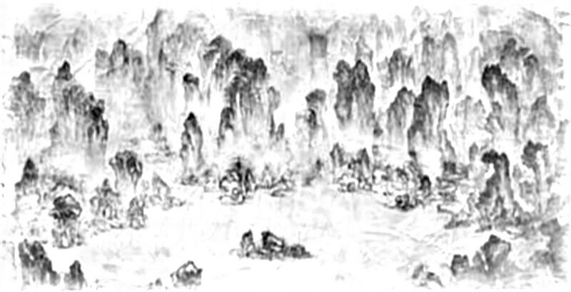 Mountain Landscape — Black