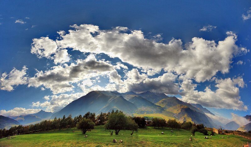Mountain Landscape — Blue, Dramatic, Afternoon, Photograph, Mountains