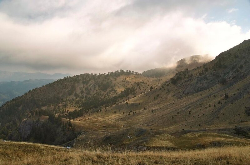 Mountain Landscape — Brown, Dramatic, Morning