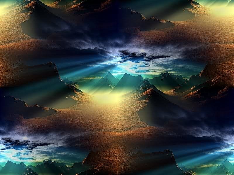 Mountain Landscape — Brown
