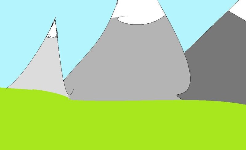 mountain landscape drawing