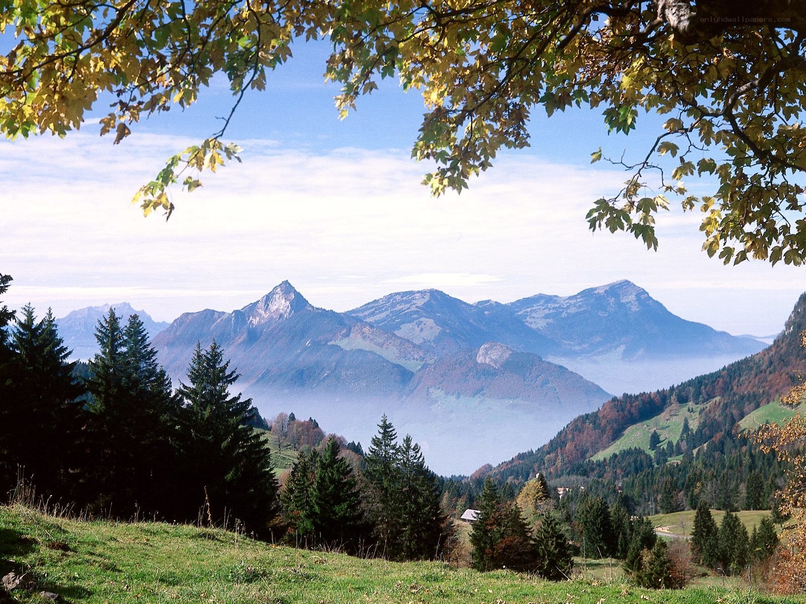 Mountain landscape in autumn