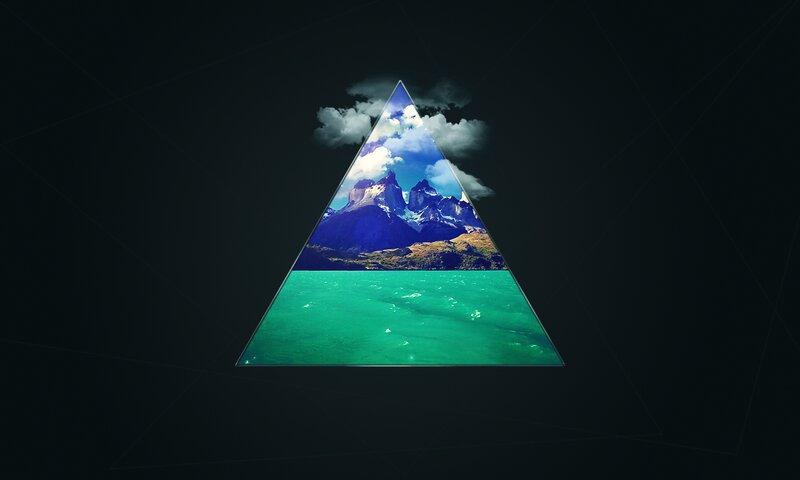 Mountain Landscape in Triangle