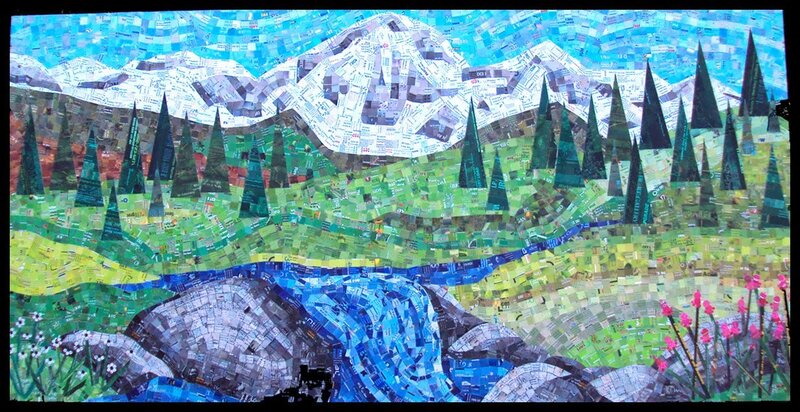 Mountain Landscape Mosaic