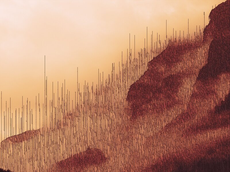Mountain Landscape — Orange, Dramatic