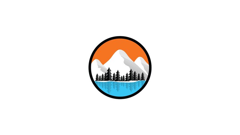 Mountain Landscape — Orange, Serene