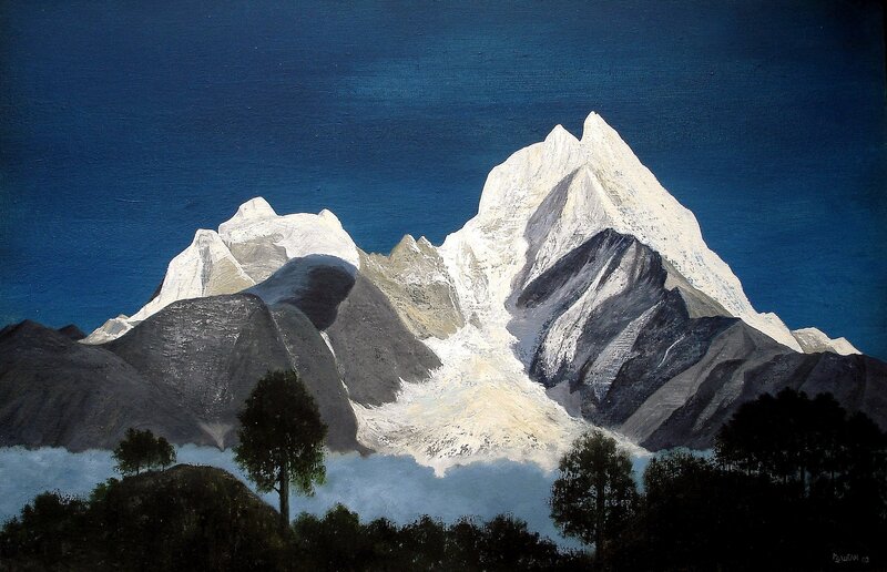 Mountain landscape painting
