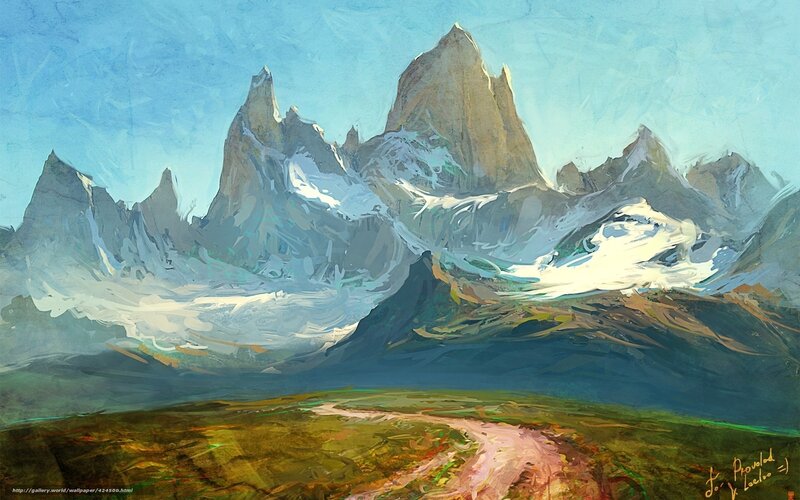 Mountain landscape painting