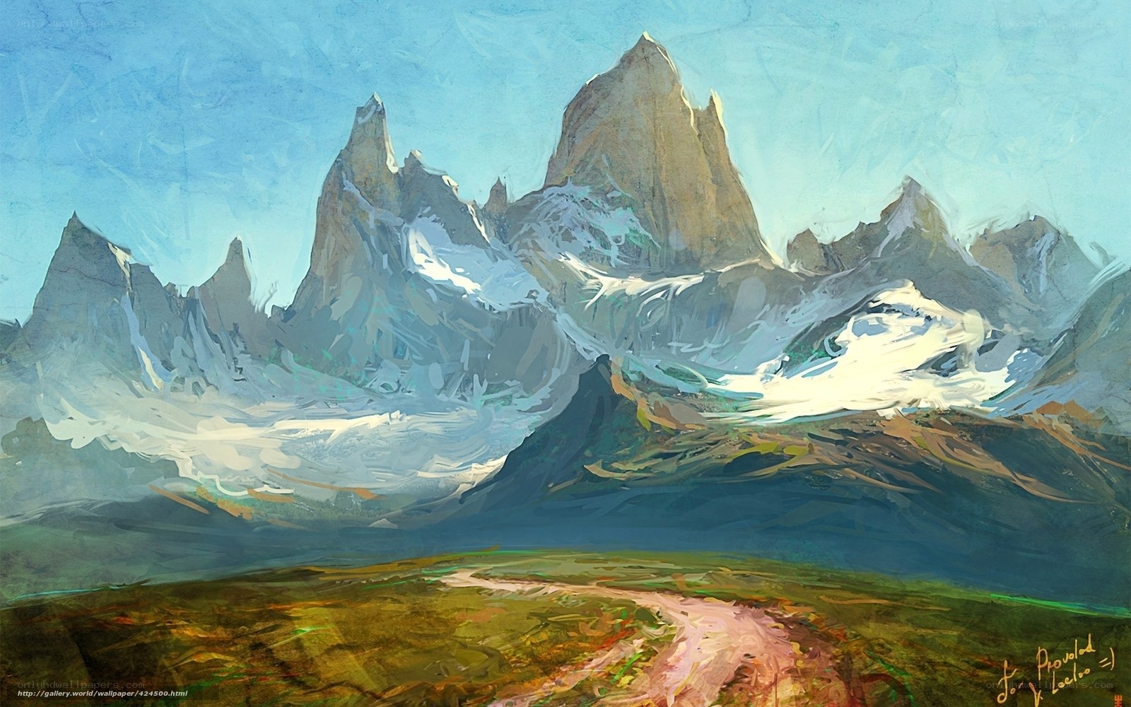 Mountain landscape painting