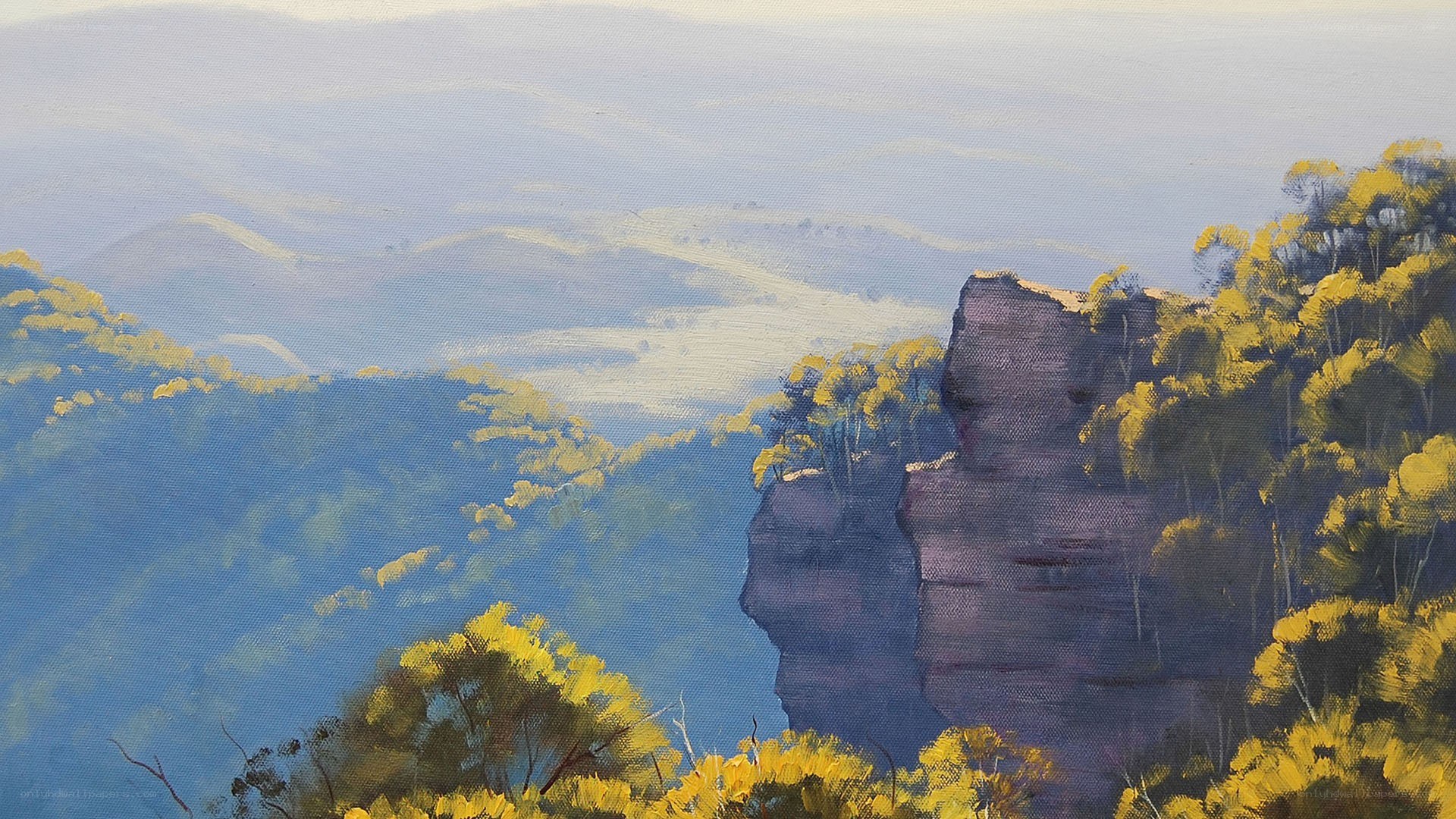 Mountain landscape painting