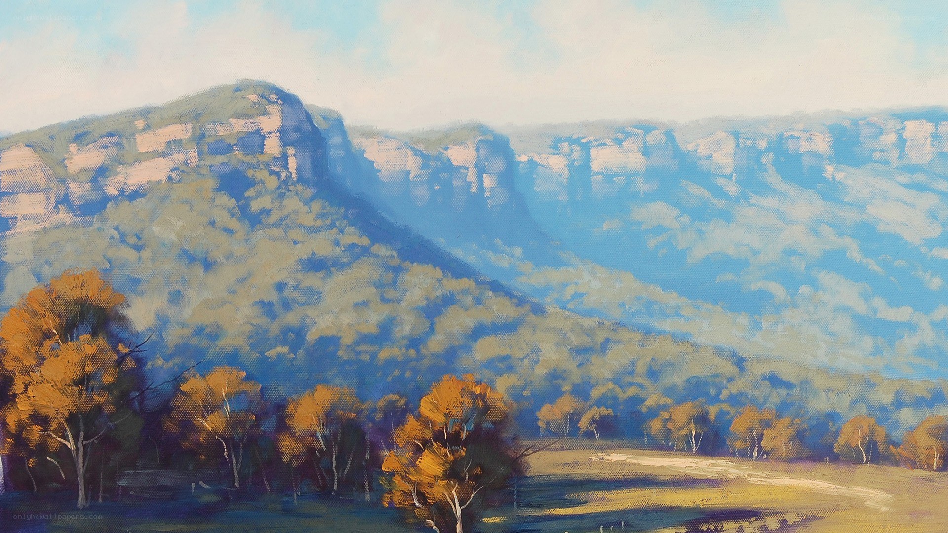 Mountain landscape painting