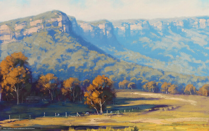 Mountain landscape painting