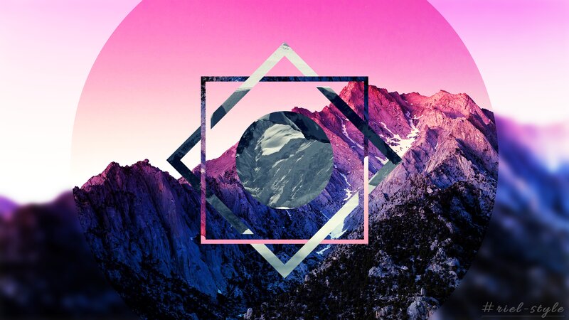 Mountain Landscape — Pink, Dramatic