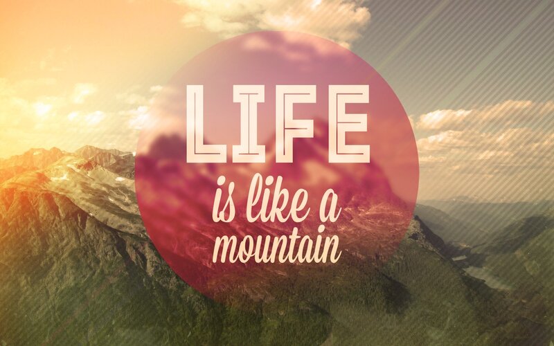 Mountain Landscape — Pink, Inspirational