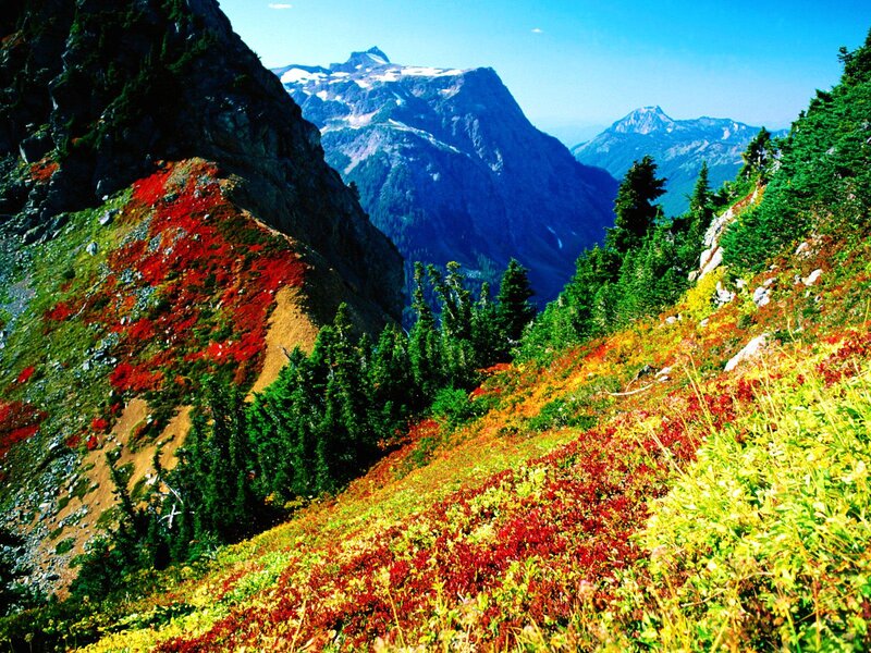 Mountain Landscape — Red, Serene