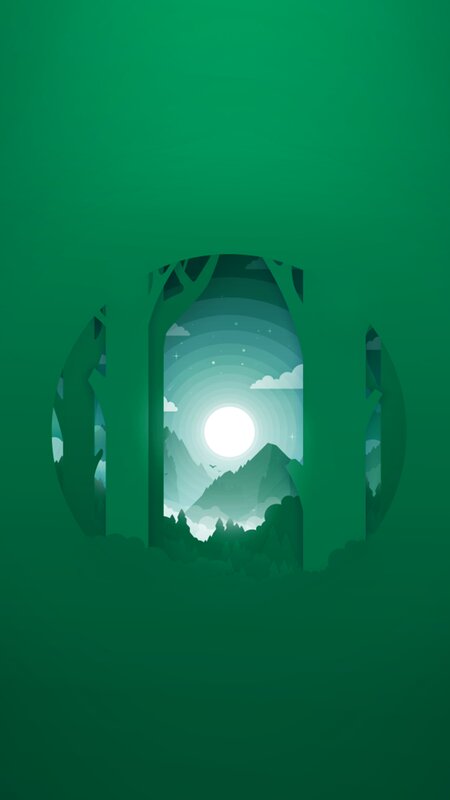 Mountain Landscape Through Arch