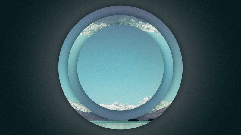 Mountain Landscape Through Ring