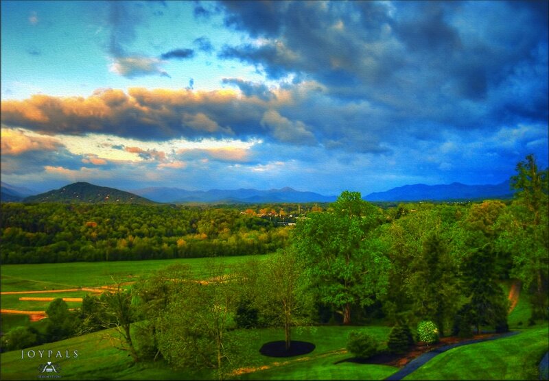 Mountain Landscape View — Green, Dramatic