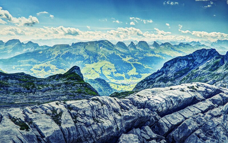 Mountain landscape view