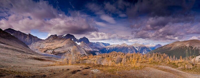 Mountain landscape with autumn trees