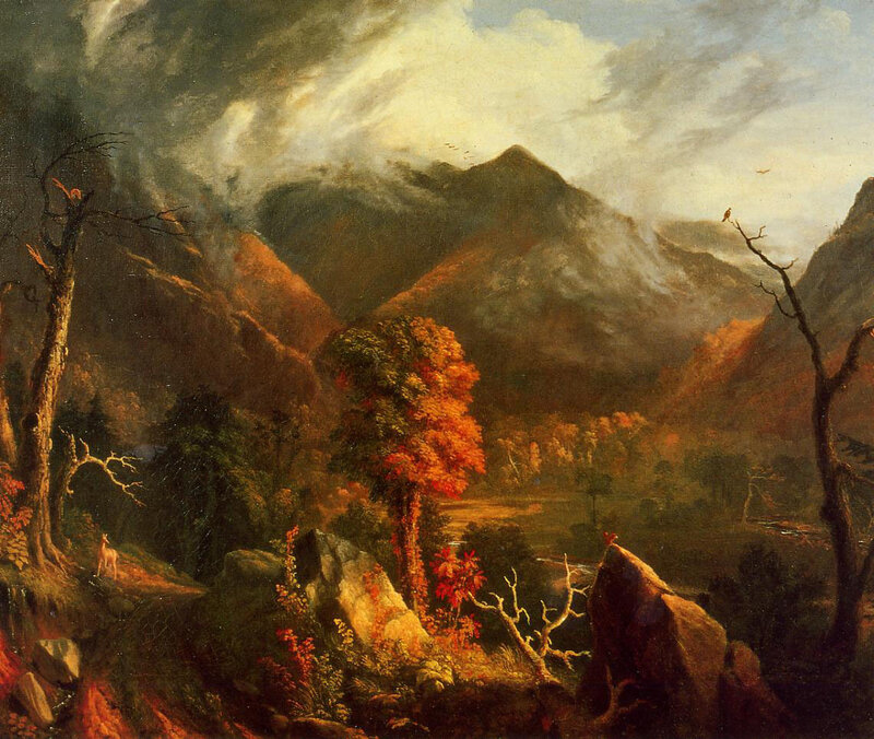 Mountain landscape with autumn trees