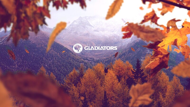 Mountain Landscape with Autumn Trees — Orange, Serene