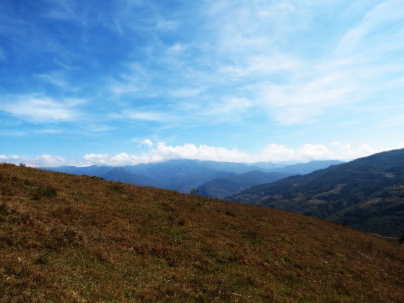 Mountain landscape with blue sky