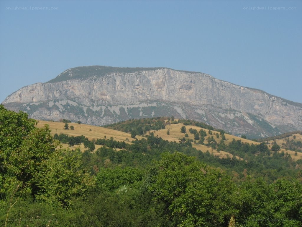 Mountain landscape with cliffs