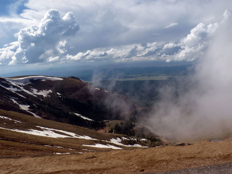 mountain landscape with clouds