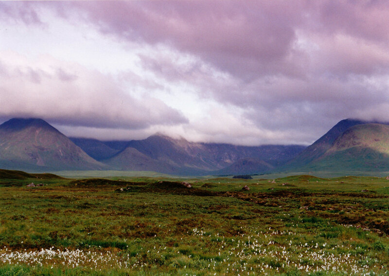 Mountain landscape with clouds