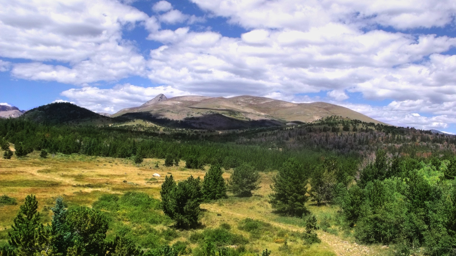 mountain landscape with clouds