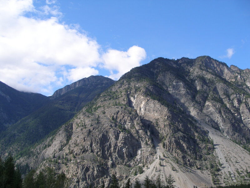 Mountain landscape with clouds