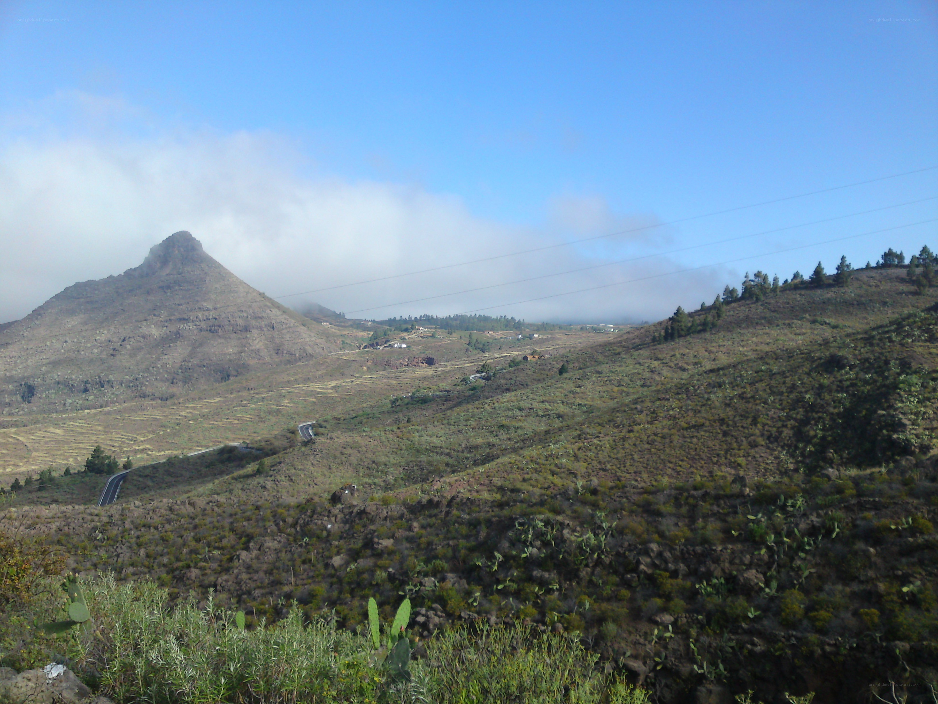 mountain landscape with clouds