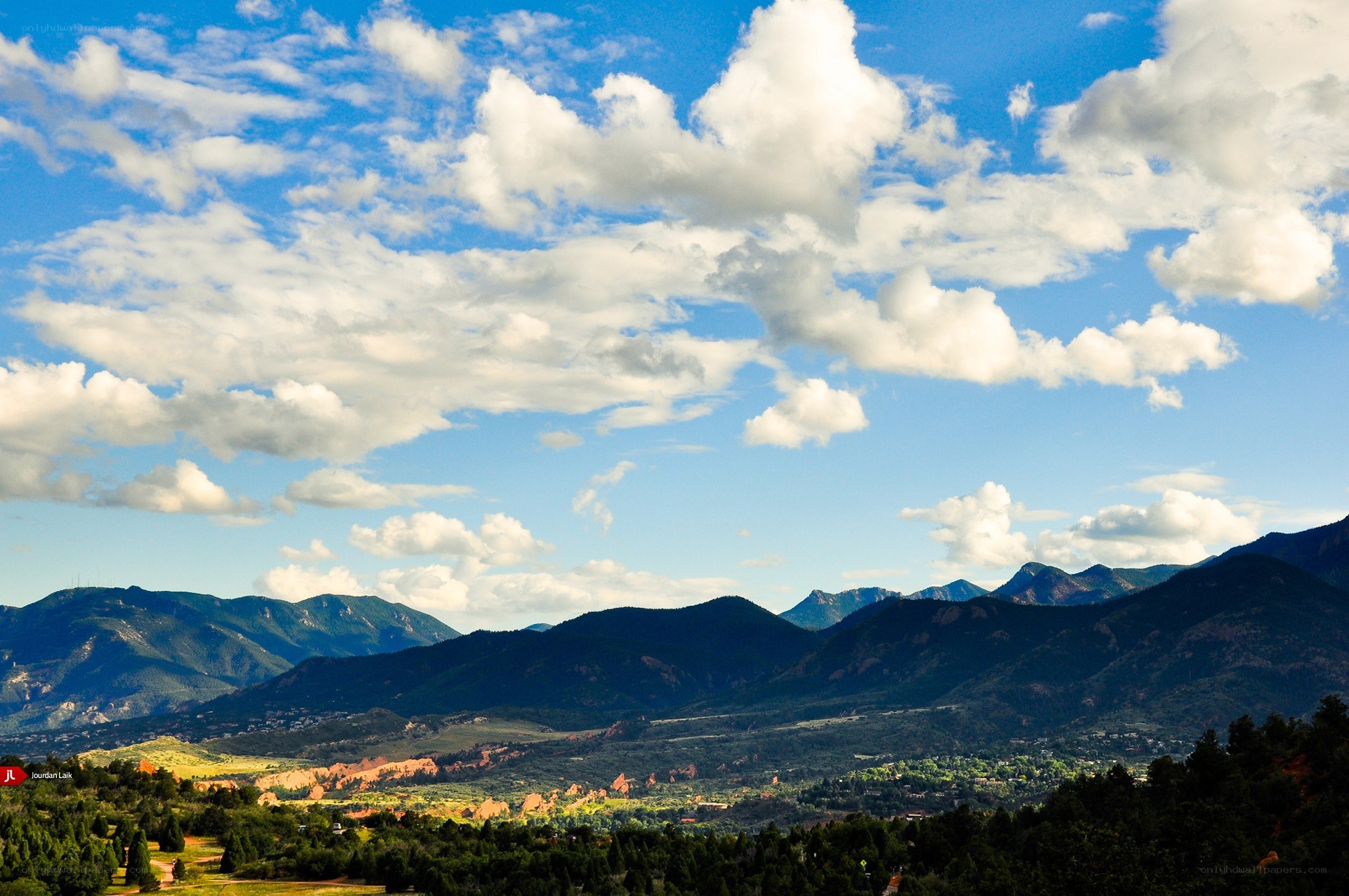 mountain landscape with clouds